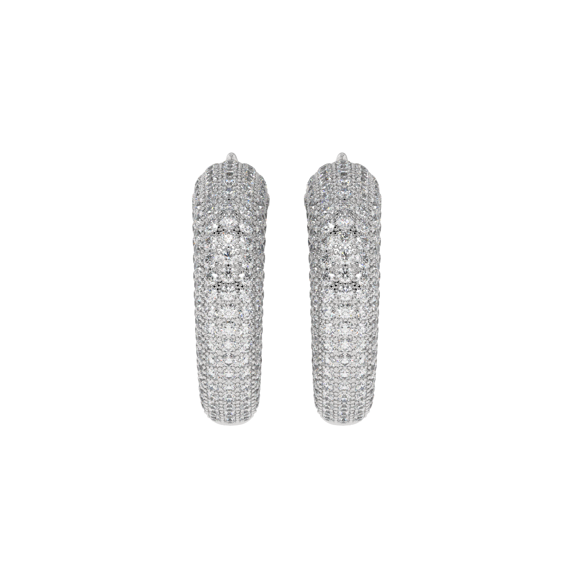 Pavé Diamond Wide Hoop Earrings CaratLink