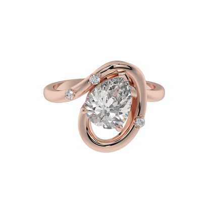 Eternal Swirl Pear Solitaire Ring - Caratlink