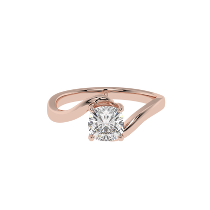 Pure Harmony Cushion Solitaire Ring - Caratlink