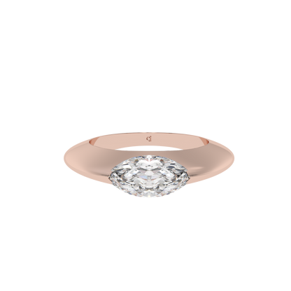 Sleek Marquise Bezel Ring - Caratlink