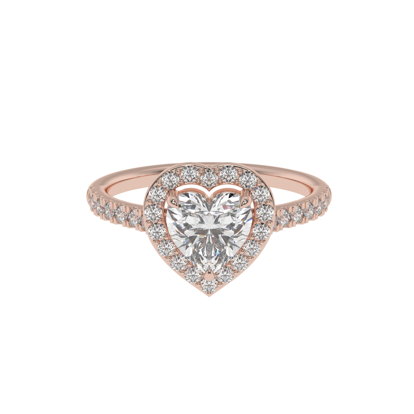 Eternal Love Heart Halo Ring - Caratlink