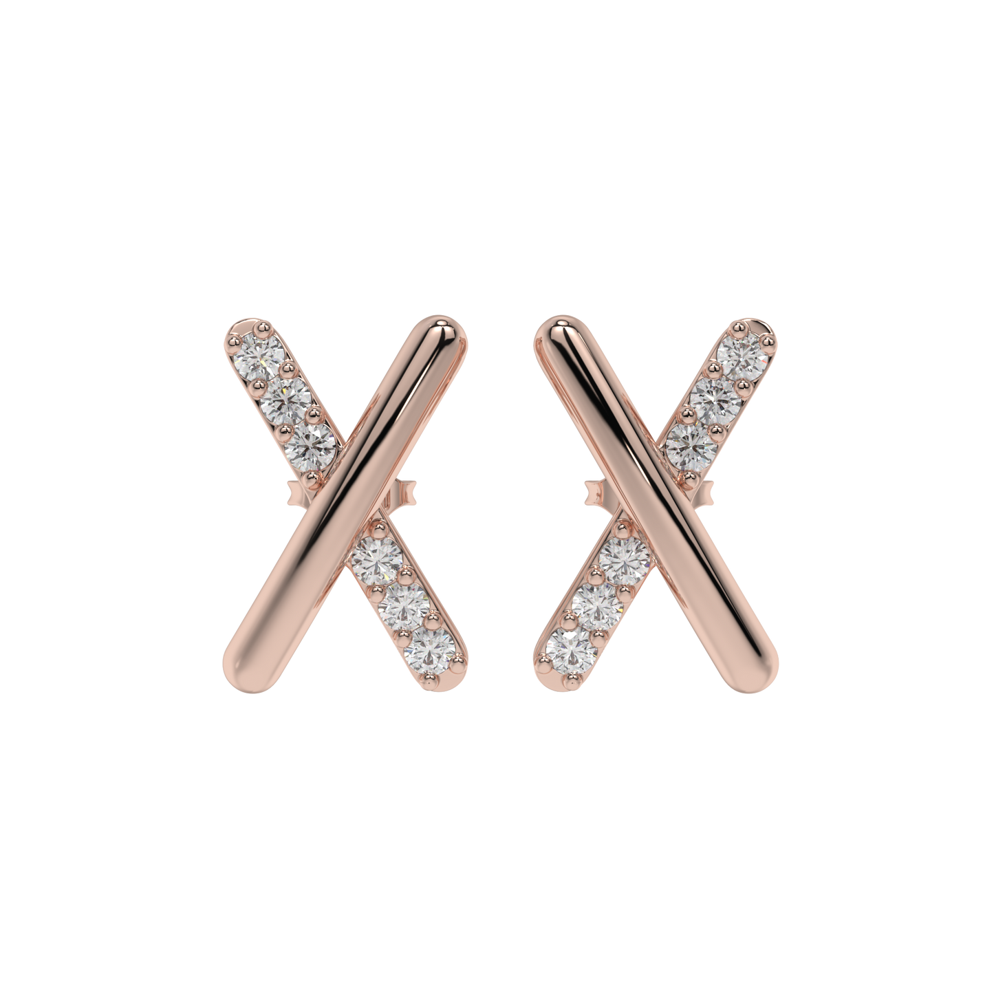 Crossline Diamond Studs CaratLink