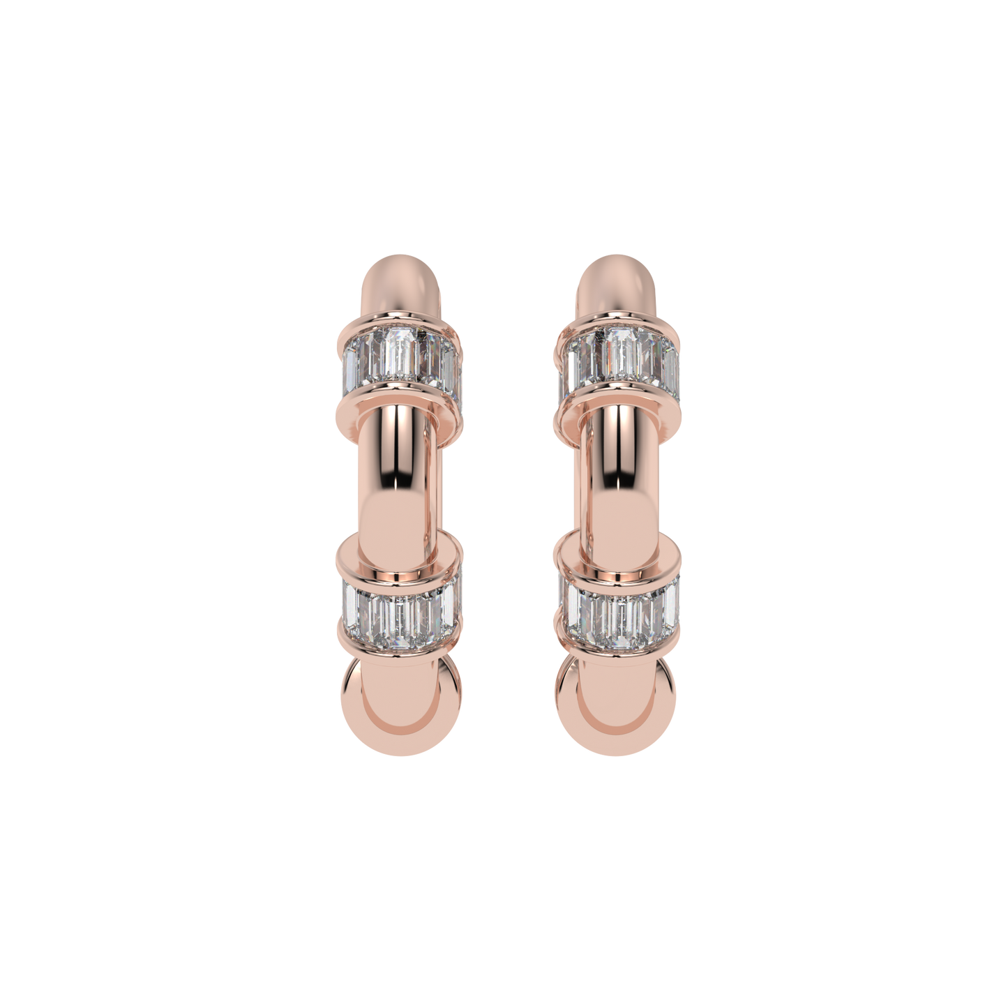 Radiant Baguette Hoop Earrings CaratLink