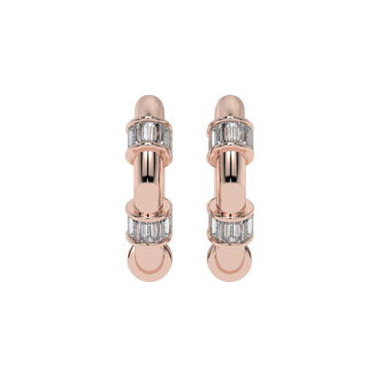 Radiant Baguette Hoop Earrings CaratLink