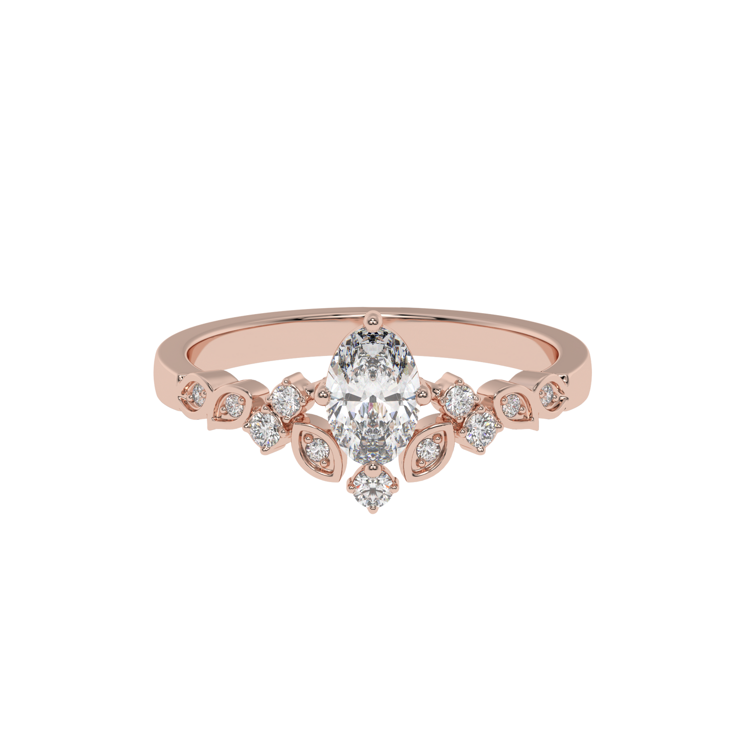 Vintage Tiara Oval Ring - Caratlink