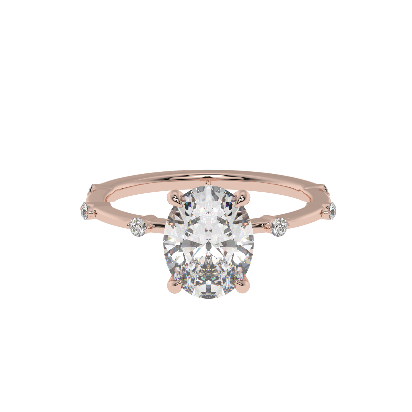 Luminous Charm Oval Solitaire Ring - Caratlink