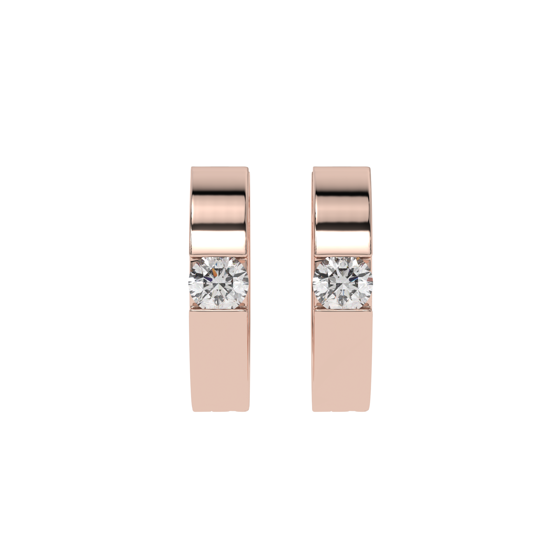 Classic Solitaire Hoop Earrings CaratLink