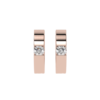 Classic Solitaire Hoop Earrings CaratLink