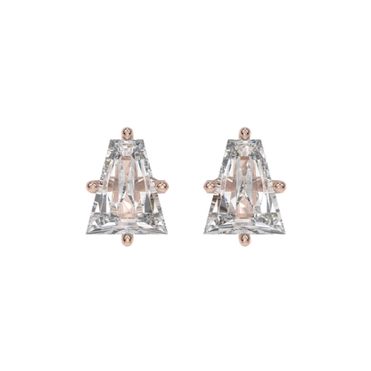 Tapered Baguette Diamond Stud Earrings Caratlink