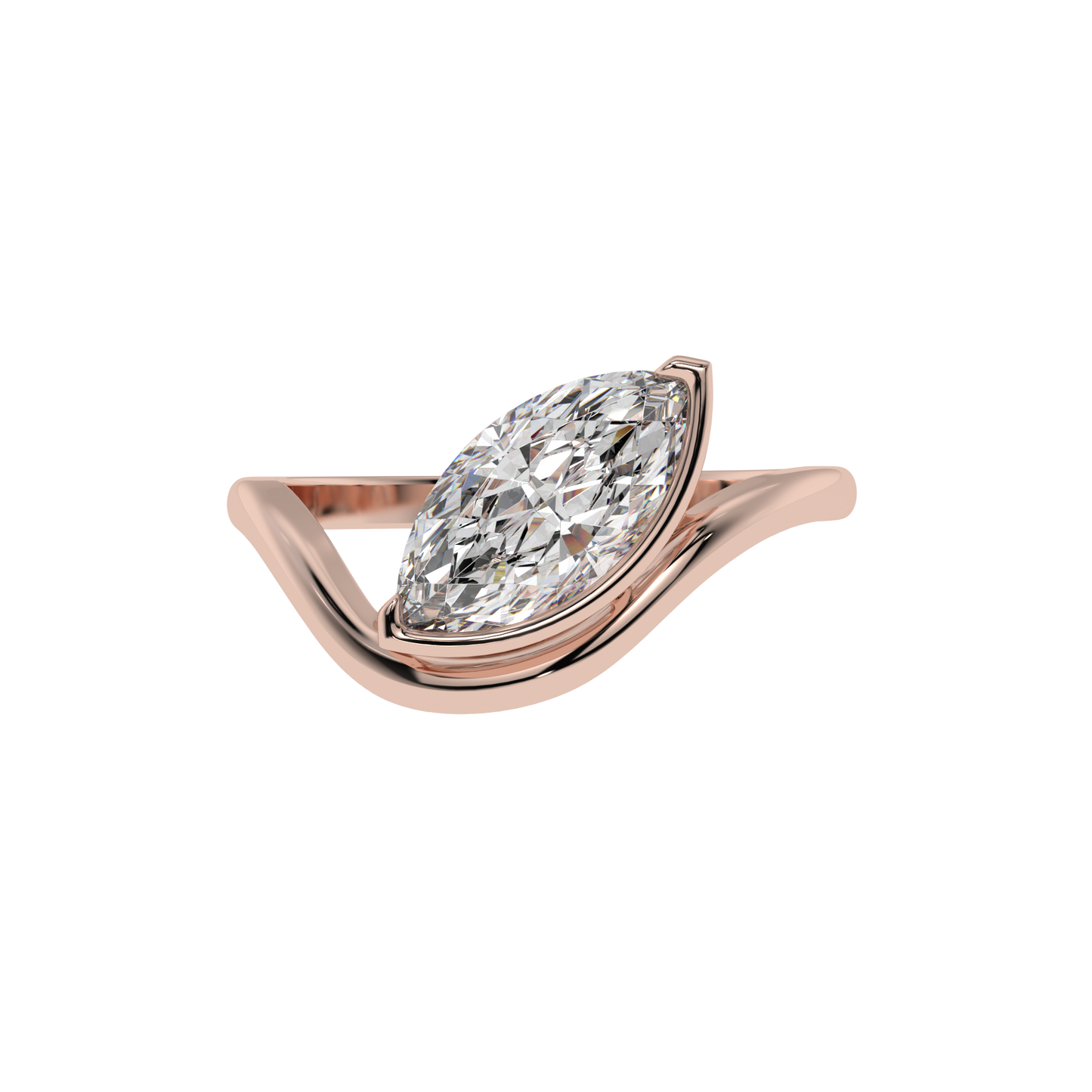 Whisper Wave Marquise Ring - Caratlink