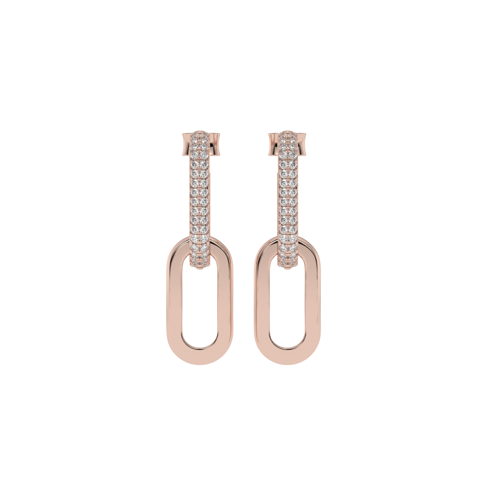 Diamond Link Drop Earrings Caratlink