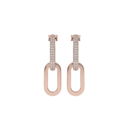 Diamond Link Drop Earrings Caratlink
