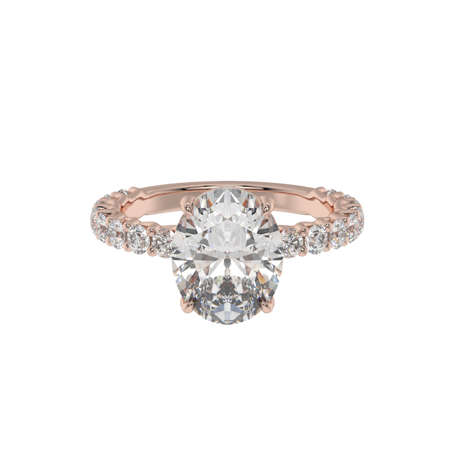 Eternal Bloom Oval Halo Ring - Caratlink