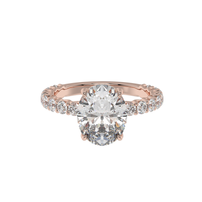 Eternal Bloom Oval Halo Ring - Caratlink