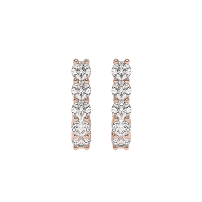 Classic Round Diamond Hoop Earrings CaratLink