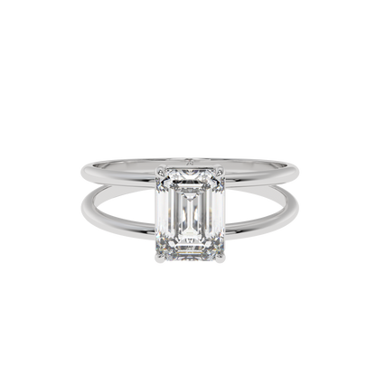 Modern Muse Emerald Solitaire Ring - Caratlink