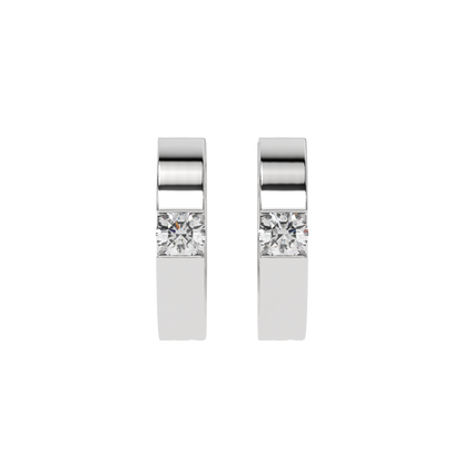 Classic Solitaire Hoop Earrings CaratLink