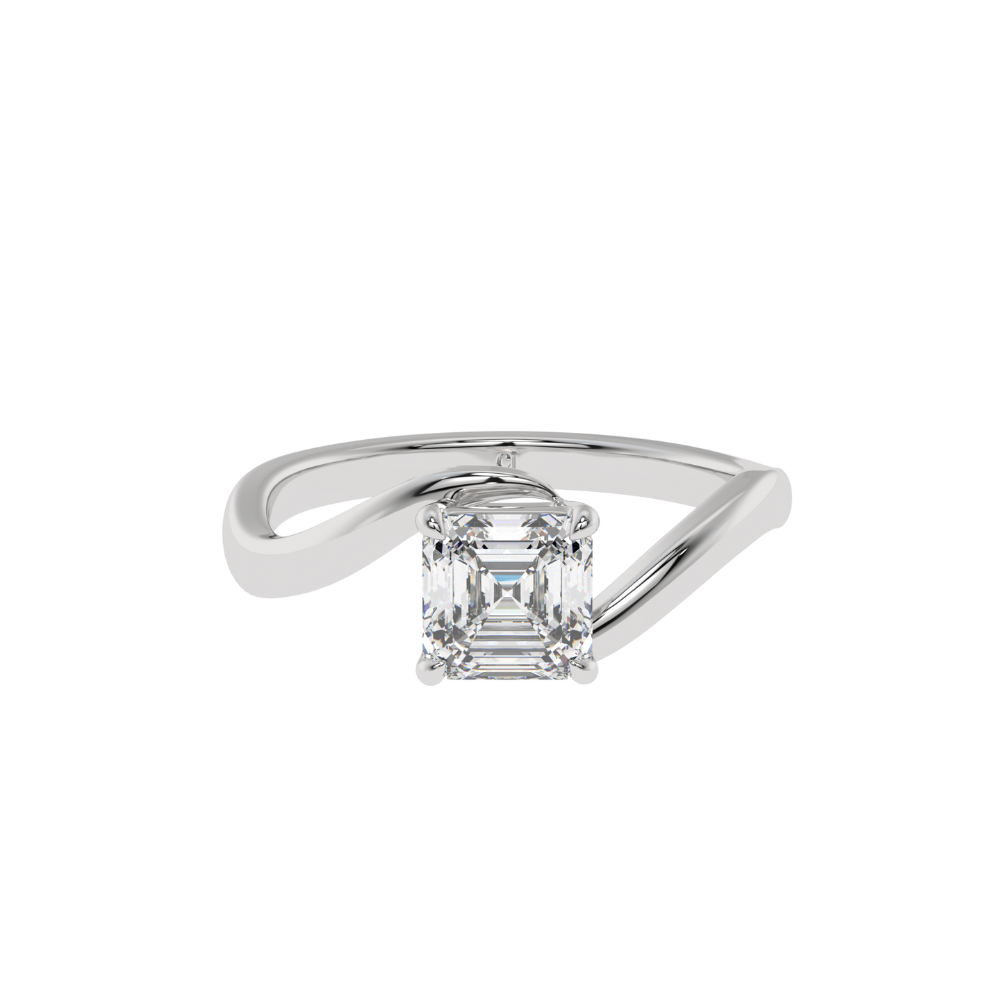 Timeless Twist Asscher Solitaire Ring - Caratlink