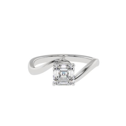 Timeless Twist Asscher Solitaire Ring - Caratlink