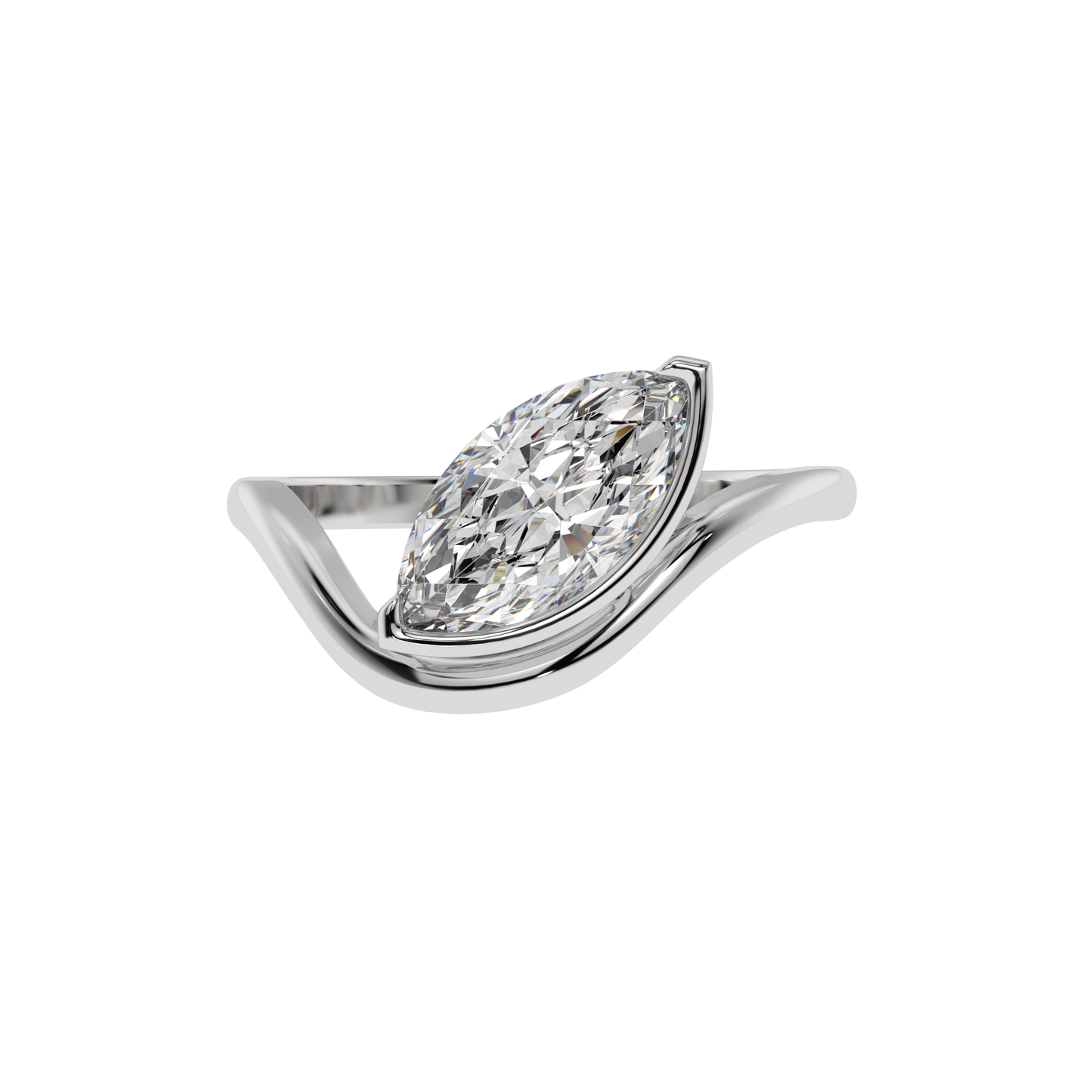 Whisper Wave Marquise Ring - Caratlink