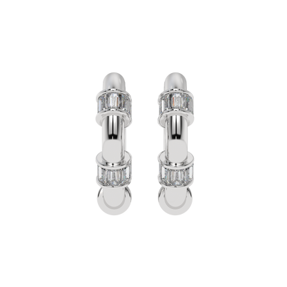 Radiant Baguette Hoop Earrings