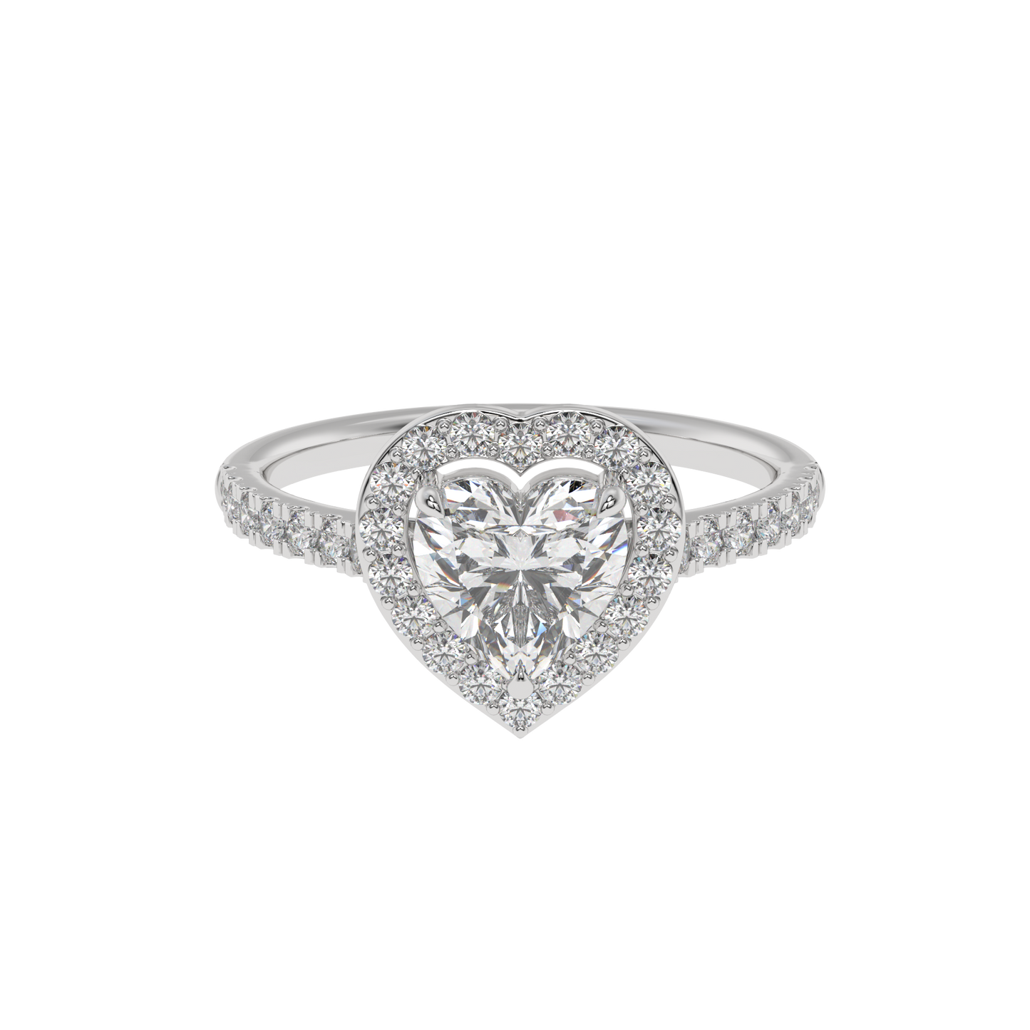 Eternal Love Heart Halo Ring - Caratlink