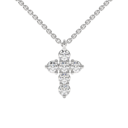 Radiant Cross Pendant Necklace Carat Link Jewels