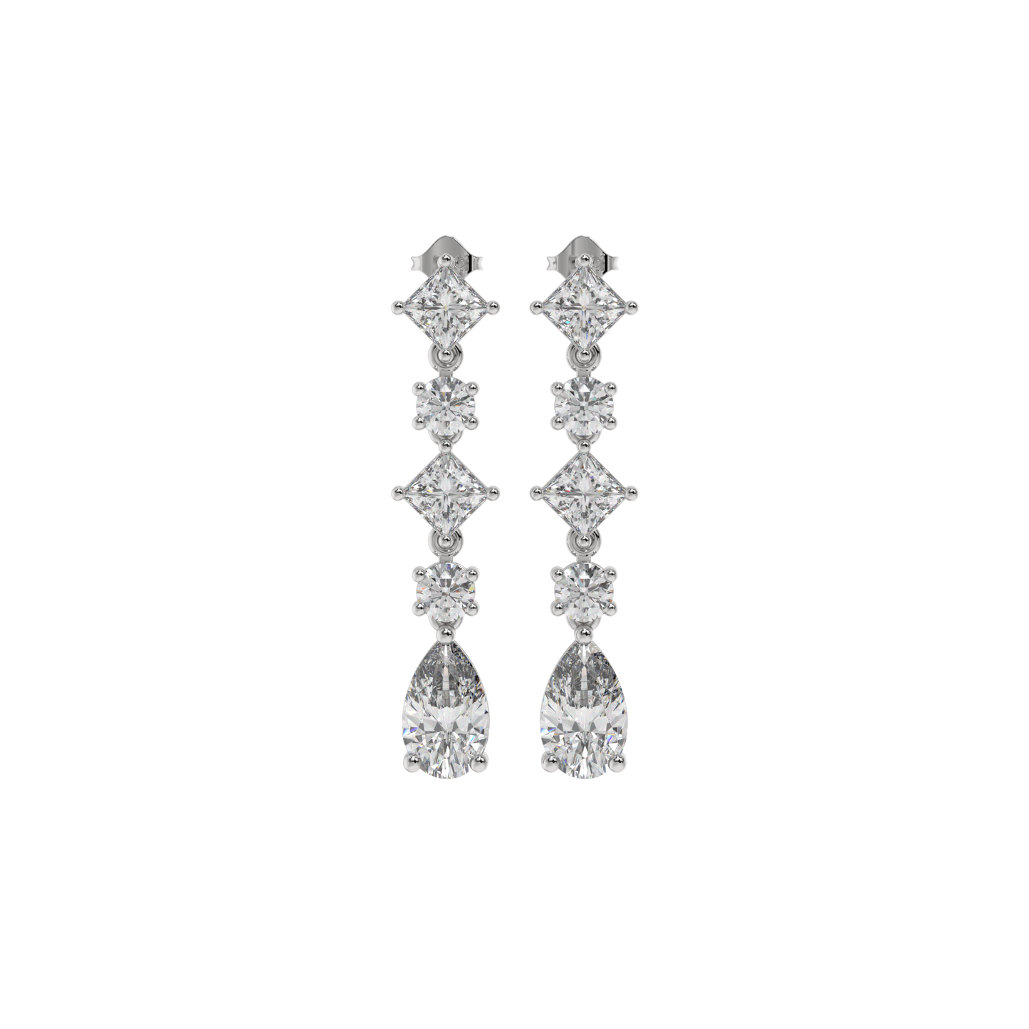 Cocktail Diamond Drop Earrings Caratlink