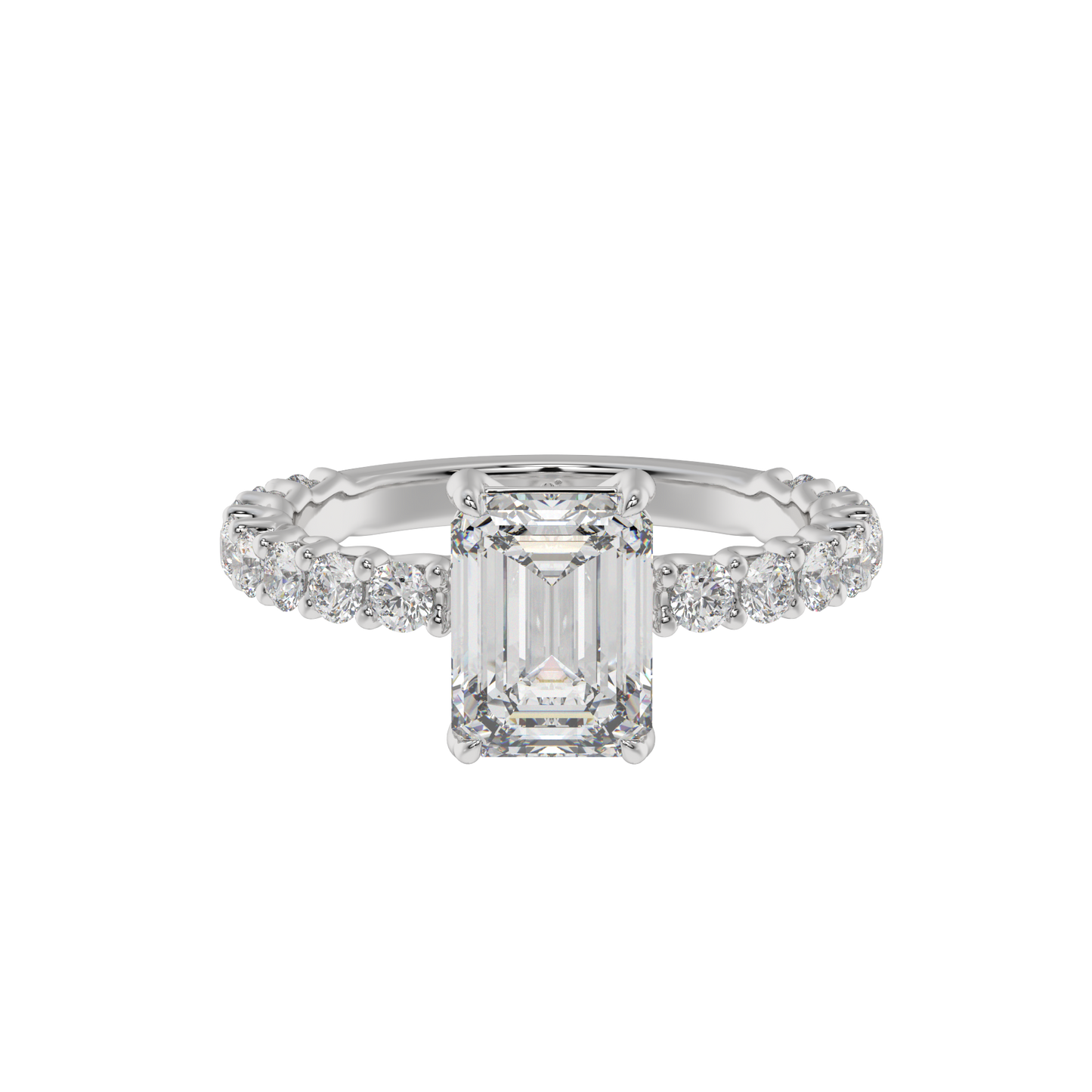 Eternal Spark Emerald Halo Ring - Caratlink