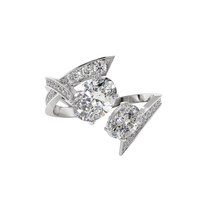 Radiant Dual Spark Diamond Ring Caratlink