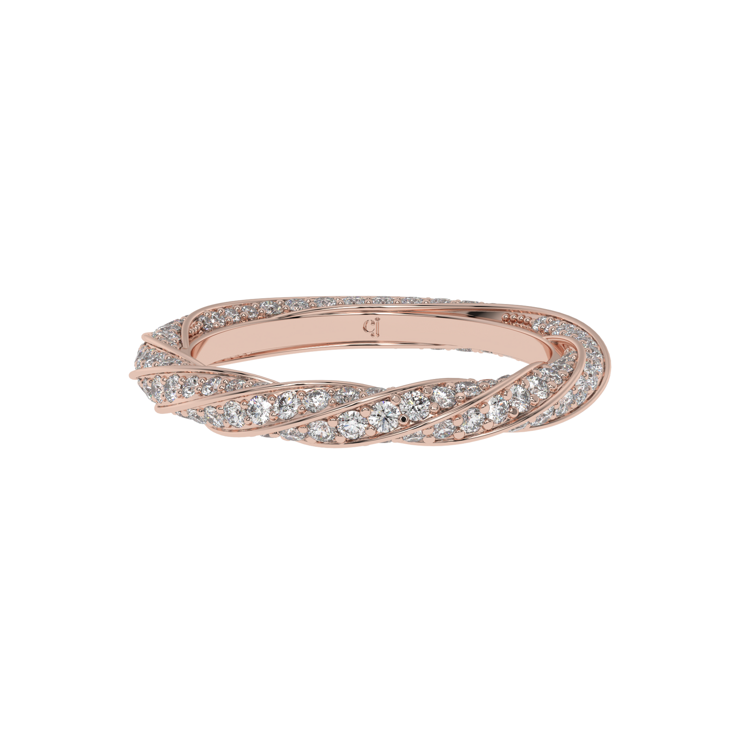 Infinity Criss-Cross Diamond Band