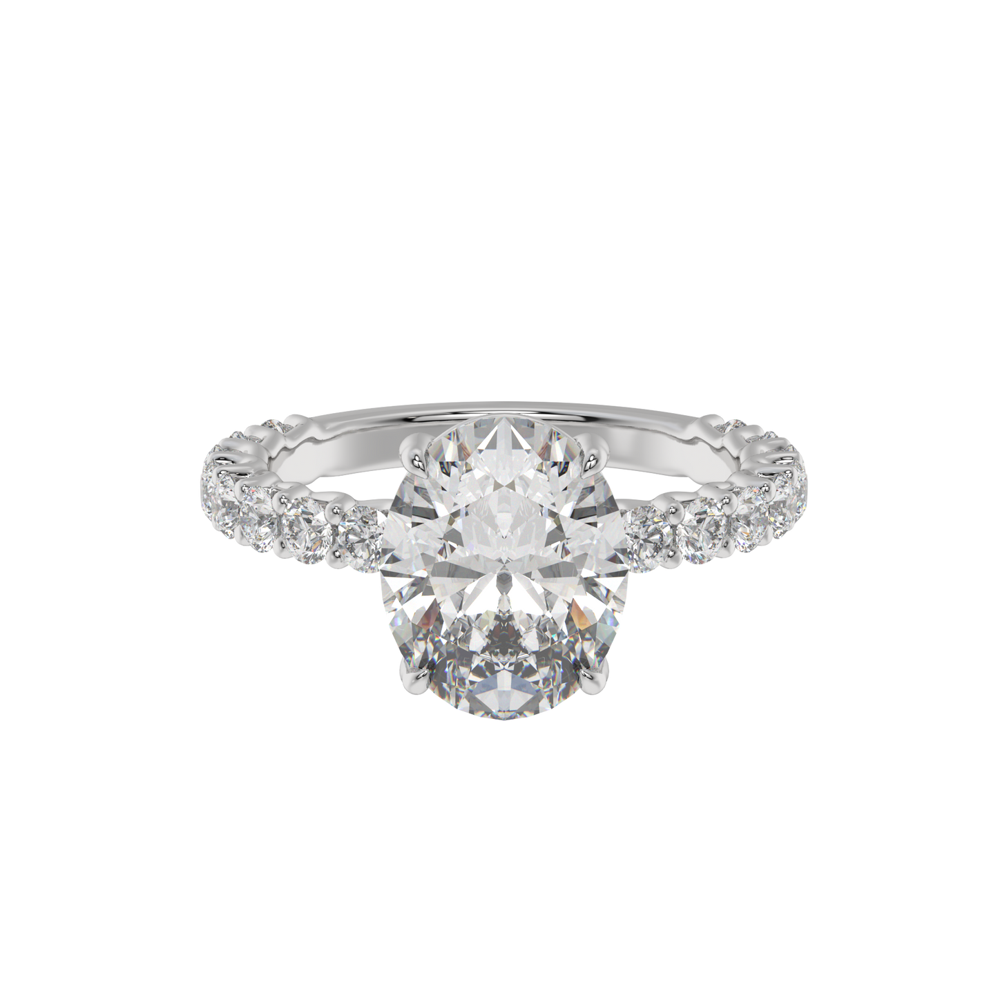 Eternal Bloom Oval Halo Ring - Caratlink