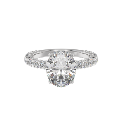 Eternal Bloom Oval Halo Ring - Caratlink