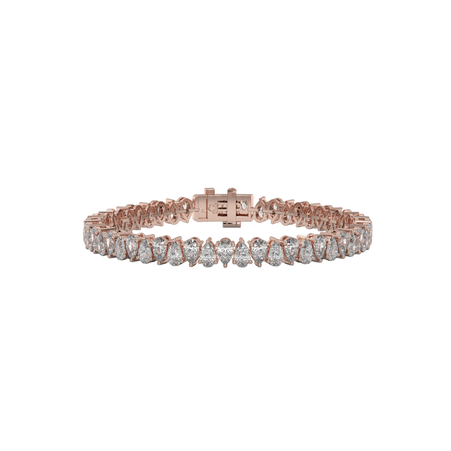 Pear Elegance Diamond  Tennis Bracelet Caratlink