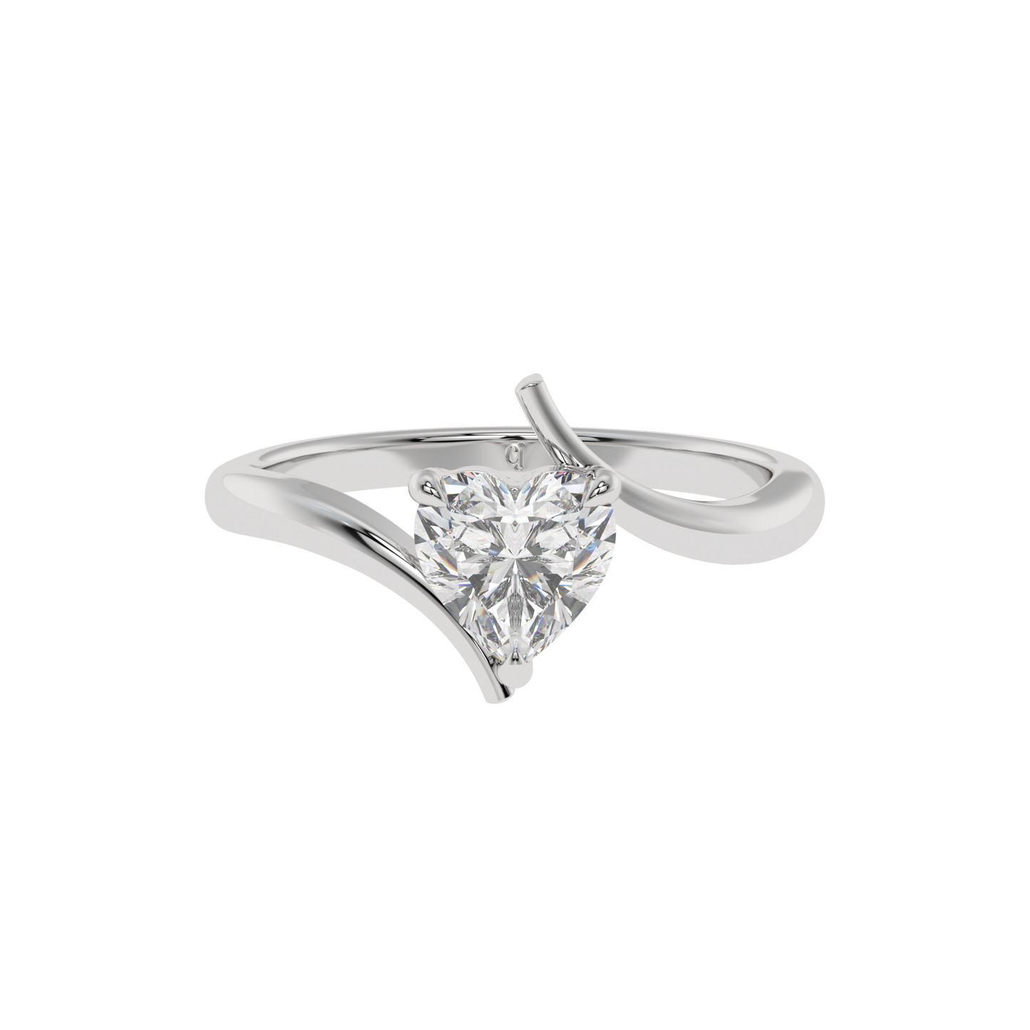 Heart Embrace Solitaire Ring - Caratlink