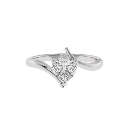 Heart Embrace Solitaire Ring - Caratlink