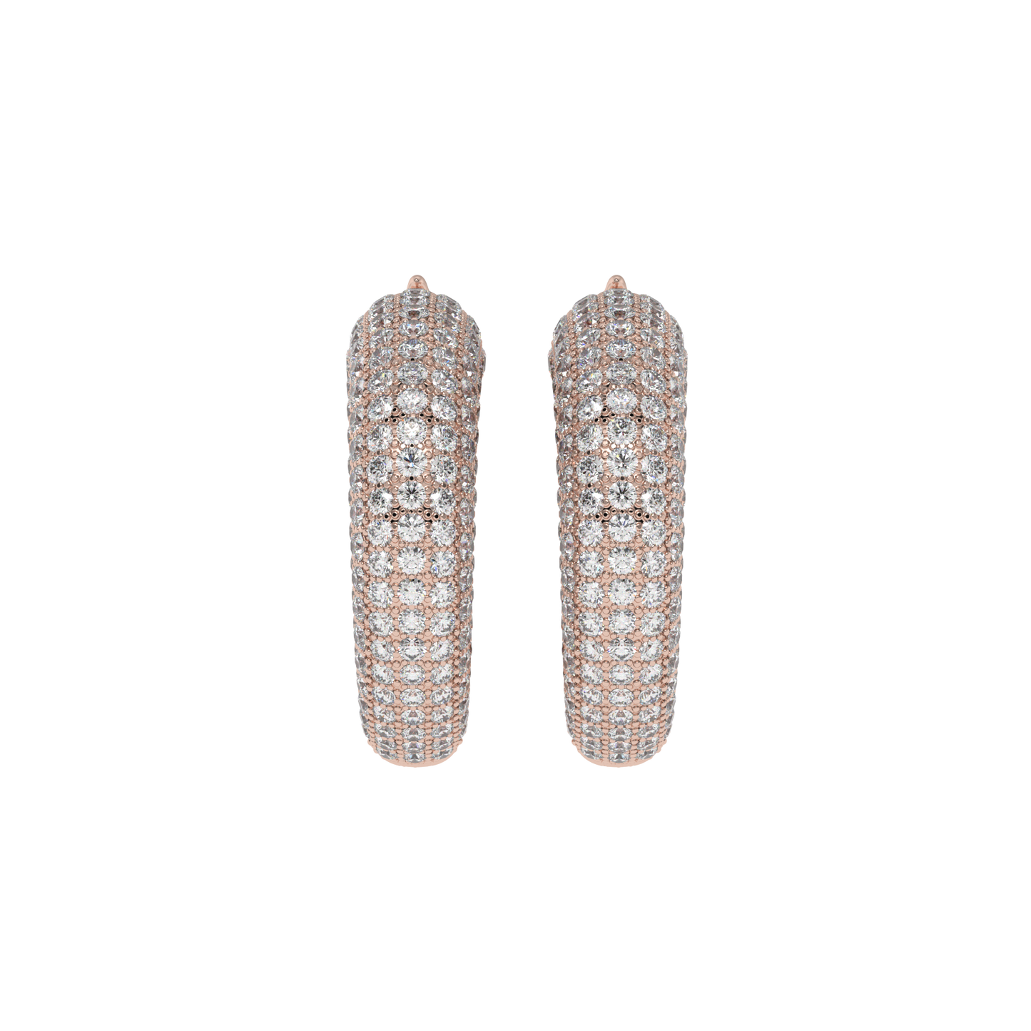 Pavé Diamond Wide Hoop Earrings CaratLink