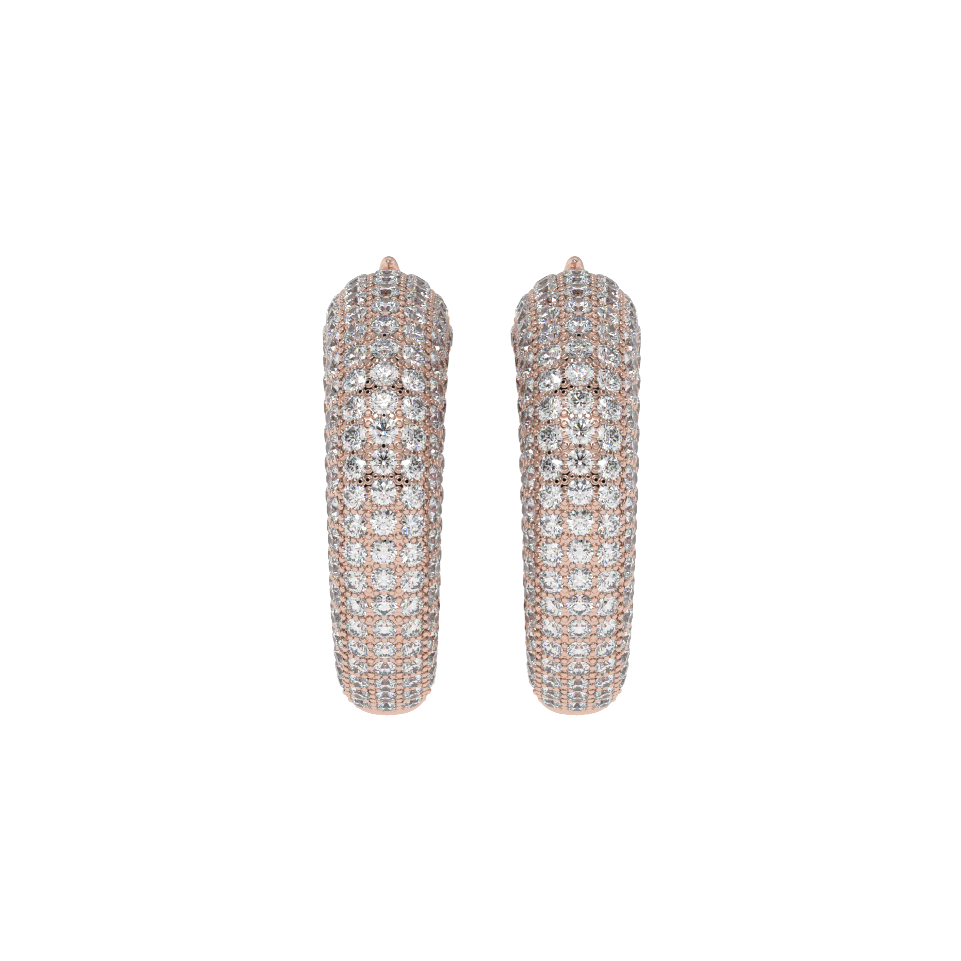 Pavé Diamond Wide Hoop Earrings CaratLink