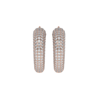 Pavé Diamond Wide Hoop Earrings CaratLink