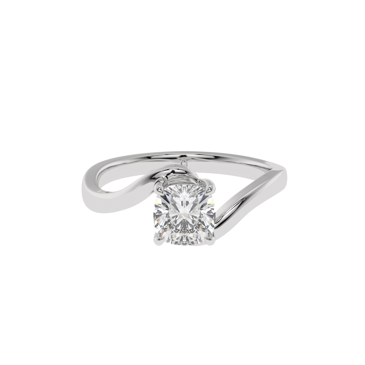 Pure Harmony Cushion Solitaire Ring - Caratlink