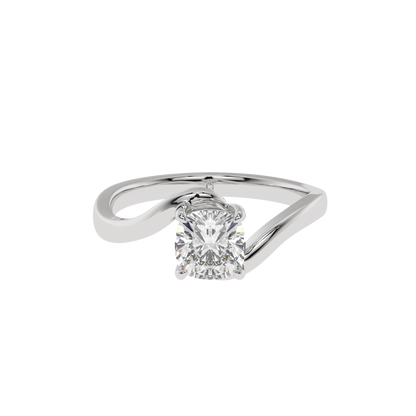 Pure Harmony Cushion Solitaire Ring - Caratlink