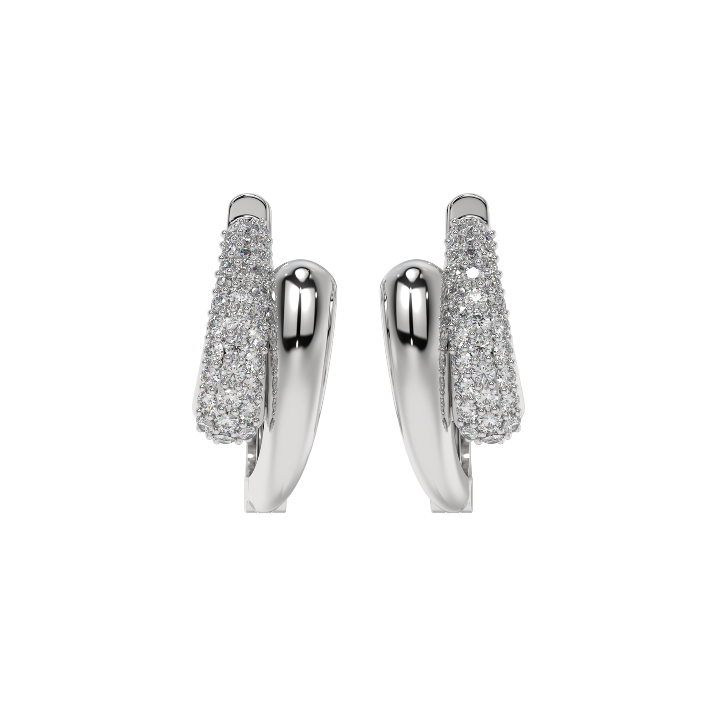 Diamond Accent Sculpted Huggies Caratlink