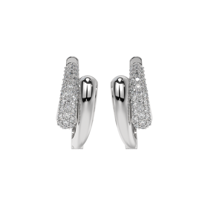 Diamond Accent Sculpted Huggies Caratlink