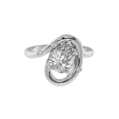 Eternal Swirl Pear Solitaire Ring - Caratlink