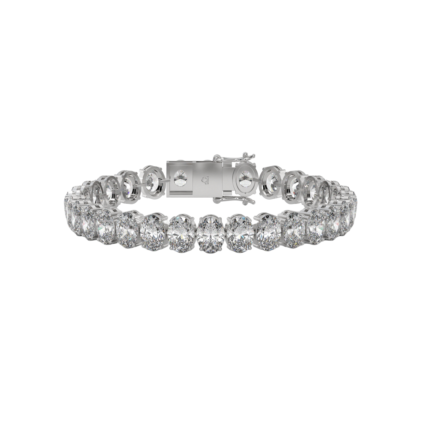 Classic Oval Diamond Tennis Bracelet Caratlink