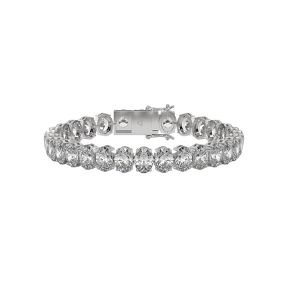 Classic Oval Diamond Tennis Bracelet Caratlink