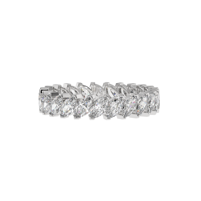 Eternal Emerald & Oval Diamond Eternity Ring Caratlink