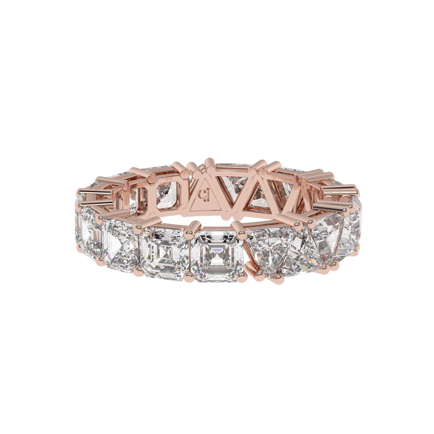 Luxe Asscher-Trillion Eternity Band Caratlink