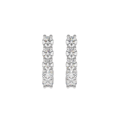 Classic Round Diamond Hoop Earrings CaratLink