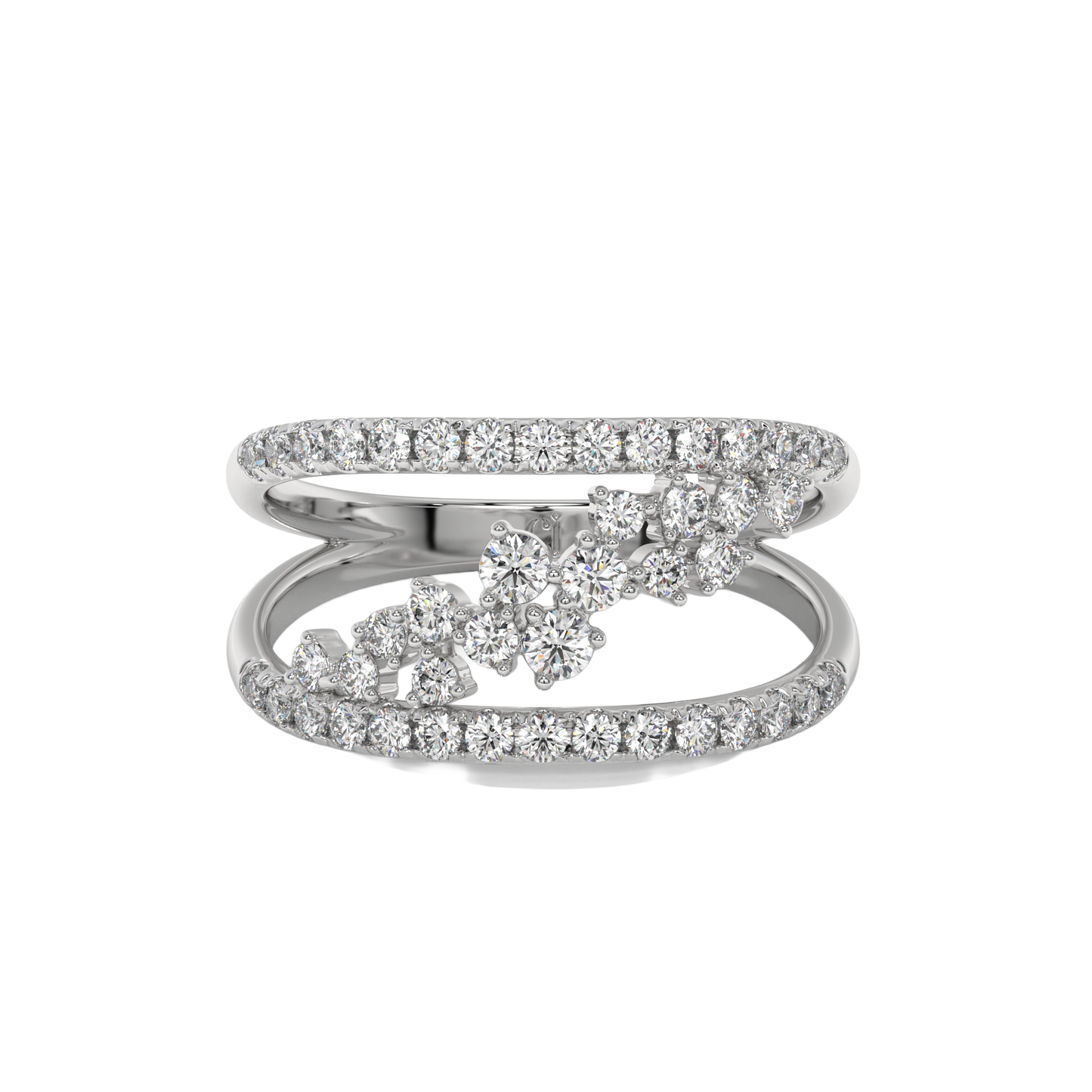 Floral Cascade Diamond Ring Caratlink